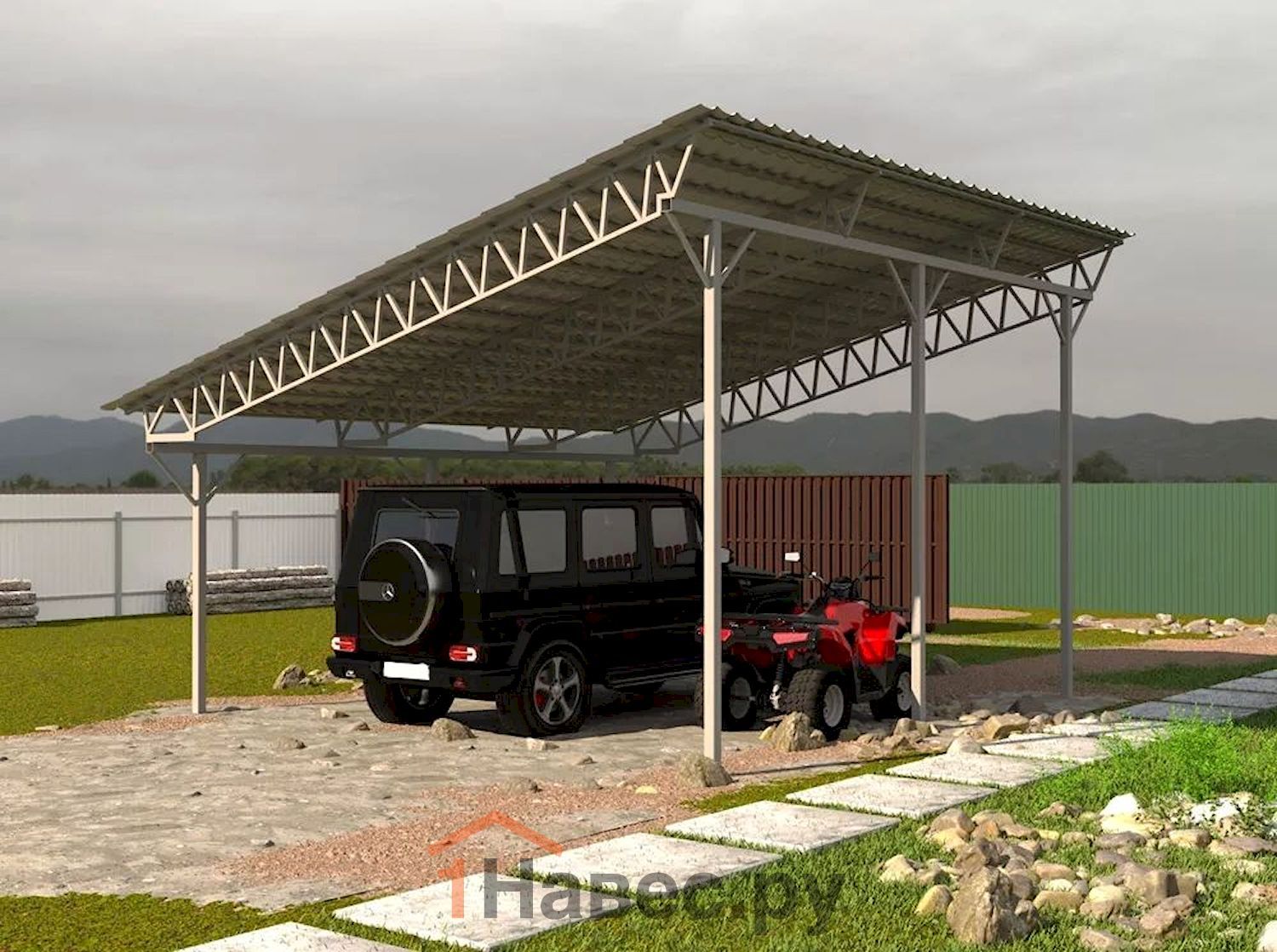 Навес из поликарбоната