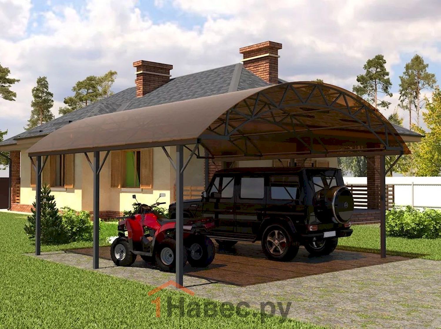 Навес из поликарбоната